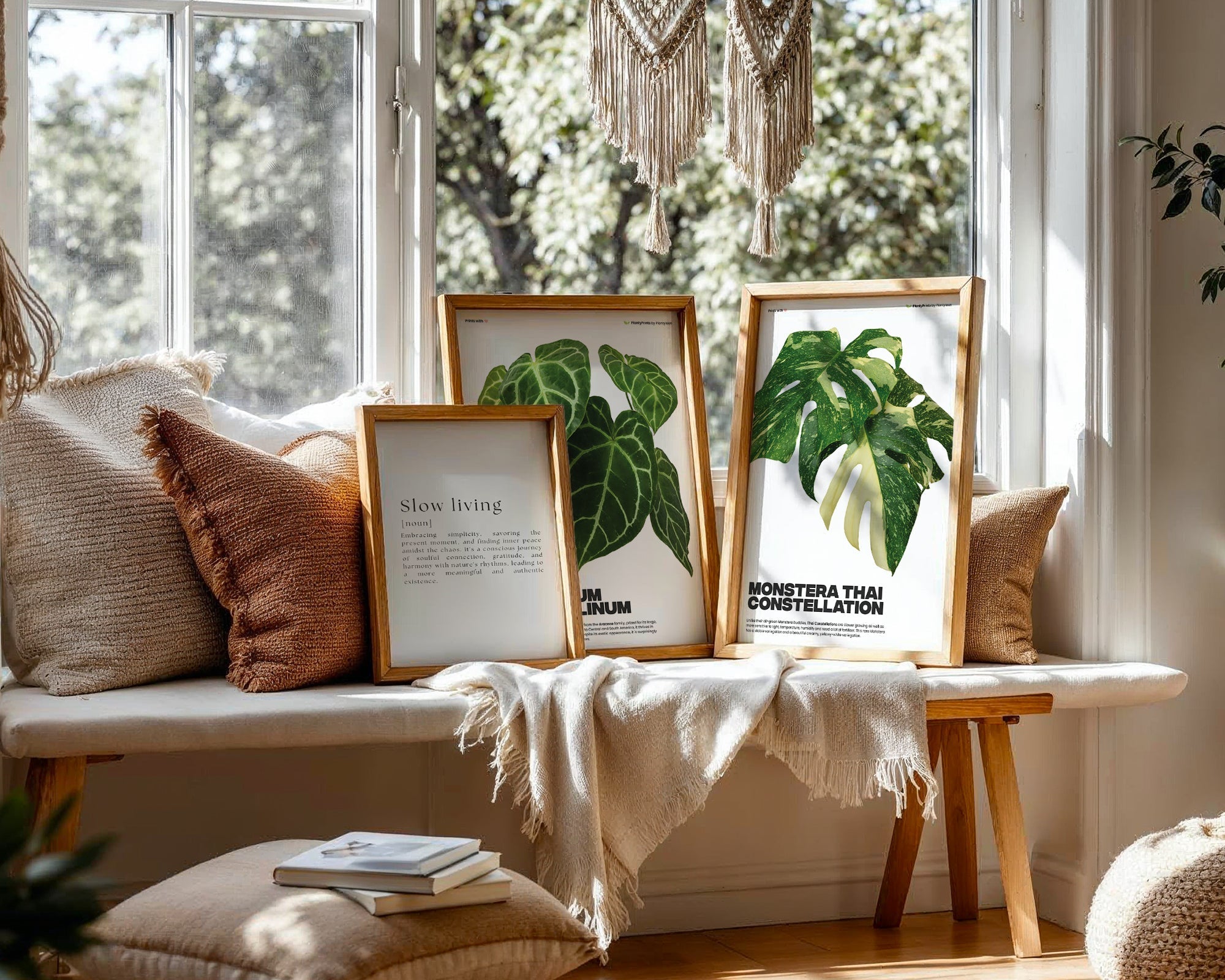 Plantyprints in a cozy boho home
